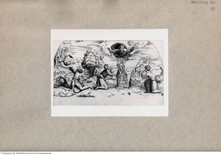 Vorderseite von  [http://creativecommons.org/publicdomain/mark/1.0/] Opfer Kains und Abels - , bh090698. Foto.