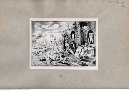 Vorderseite von  [http://creativecommons.org/publicdomain/mark/1.0/] Diana und Aktäon - , bh090710. Foto.