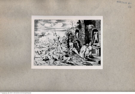 Vorderseite von  [http://creativecommons.org/publicdomain/mark/1.0/] Diana und Aktäon - , bh090711. Foto.