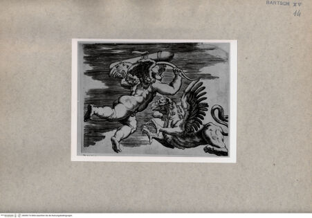 Vorderseite von  [http://creativecommons.org/publicdomain/mark/1.0/] Amor und Drache - , bh090714. Foto.