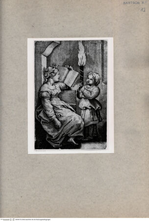 Vorderseite von  [http://creativecommons.org/publicdomain/mark/1.0/] Lesende Sibylle (i. Gegensinn) - , bh090732. Foto.