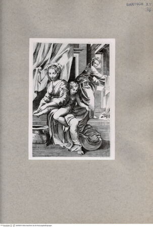 Vorderseite von  [http://creativecommons.org/publicdomain/mark/1.0/] Maria wäscht das Jesuskind - , bh090819. Foto.