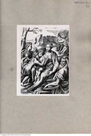 Vorderseite von  [http://creativecommons.org/publicdomain/mark/1.0/] Heilige Familie, Magdalena und Johannes - , bh090823. Foto.