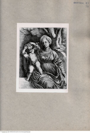 Vorderseite von  [http://creativecommons.org/publicdomain/mark/1.0/] Madonna mit Kind - , bh090825. Foto.