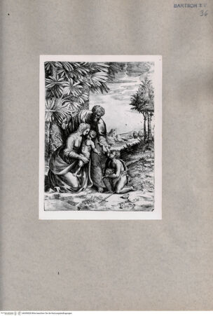 Vorderseite von  [http://creativecommons.org/publicdomain/mark/1.0/] Heilige Familie mit dem Johannesknaben - , bh090828. Foto.