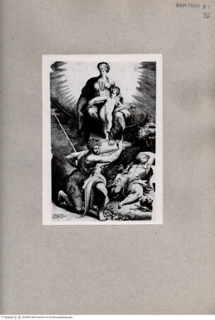 Vorderseite von  [http://creativecommons.org/publicdomain/mark/1.0/] Maria mit dem Jesuskind und den Heiligen Johannes und Hieronymus - , bh090832. Foto.