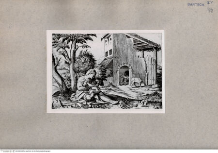 Vorderseite von  [http://creativecommons.org/publicdomain/mark/1.0/] Madonna mit Kind - , bh090836. Foto.