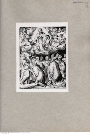 Vorderseite von  [http://creativecommons.org/publicdomain/mark/1.0/] Jungfrau Maria mit dem Jesuskind und dem heiligen Dominikus - , bh090851. Foto.