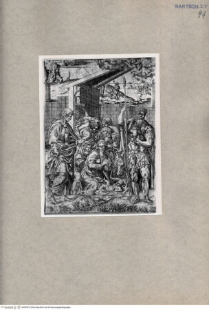 Vorderseite von  [http://creativecommons.org/publicdomain/mark/1.0/] Anbetung der Hirten - , bh090972. Foto.