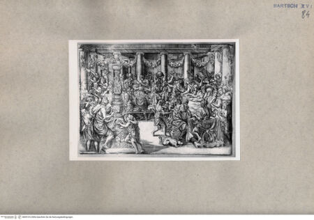 Vorderseite von  [http://creativecommons.org/publicdomain/mark/1.0/] Festessen des Scipio - , bh091014. Foto.