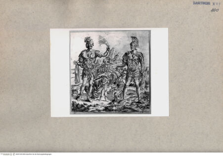 Vorderseite von  [http://creativecommons.org/publicdomain/mark/1.0/] Zwei Soldaten - , bh091045. Foto.