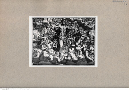 Vorderseite von  [http://creativecommons.org/publicdomain/mark/1.0/] Christus umgeben von Engeln - , bh091077. Foto.