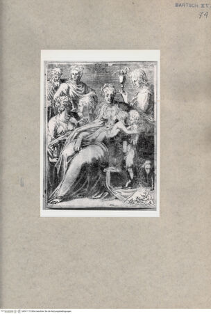 Vorderseite von  [http://creativecommons.org/publicdomain/mark/1.0/] Madonna und Heilige - , bh091170. Foto.