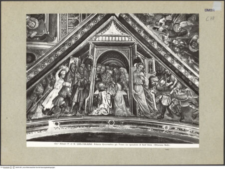 Vorderseite von Alinari [https://www.deutsche-digitale-bibliothek.de/content/lizenzen/rv-ez/] Szenen aus dem Leben MariensHochzeit Joachims und Annas - Gesamtansicht, bh091381_recto. Foto.