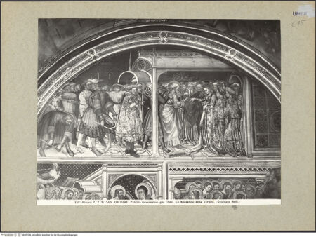 Vorderseite von Alinari [https://www.deutsche-digitale-bibliothek.de/content/lizenzen/rv-ez/] Szenen aus dem Leben MariensVermählung Mariens - Gesamtansicht, bh091386_recto. Foto.