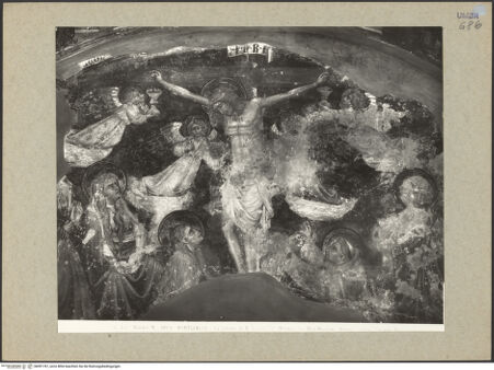 Vorderseite von Alinari [https://www.deutsche-digitale-bibliothek.de/content/lizenzen/rv-ez/] Szenen aus dem Leben des Heiligen Antonius Abbas und HeiligeKreuzigung Christi - Gesamtansicht, bh091767_recto. Foto.