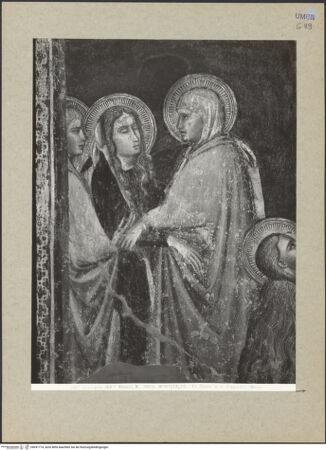 Vorderseite von Alinari [https://www.deutsche-digitale-bibliothek.de/content/lizenzen/rv-ez/] Szenen der Passionsgeschichte, Heilige und ProphetenKreuzigung Christi - Detail: linke Figurengruppe, bh091774_recto. Foto.