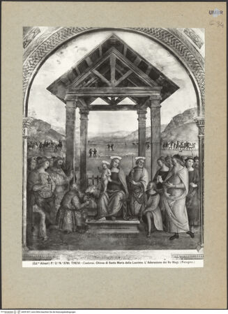 Vorderseite von Alinari [https://www.deutsche-digitale-bibliothek.de/content/lizenzen/rv-ez/] Kapellendekoration mit Anbetung des Kindes und ApostelnAnbetung des Kindes - Gesamtansicht, bh091837_recto. Foto.