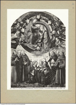 Vorderseite von Alinari [https://www.deutsche-digitale-bibliothek.de/content/lizenzen/rv-ez/] Marienkrönung - , bh091856_recto. Foto.