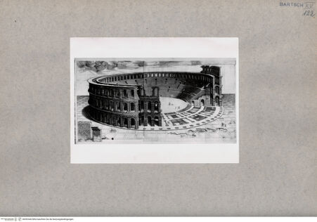 Vorderseite von  [http://creativecommons.org/publicdomain/mark/1.0/] Römisches Amphitheater - , bh092440. Foto.