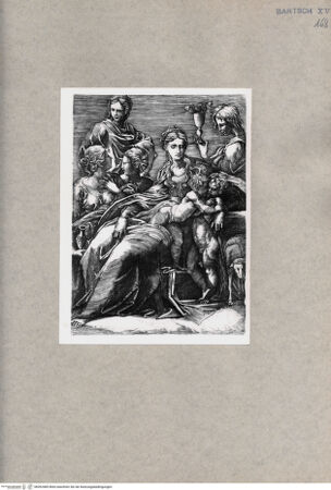 Vorderseite von  [http://creativecommons.org/publicdomain/mark/1.0/] Madonna mit Heiligen - , bh092485. Foto.