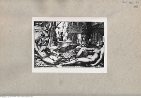 Vorderseite von  [http://creativecommons.org/publicdomain/mark/1.0/] Frauen im Bade - , bh092496. Foto.