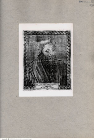 Vorderseite von  [http://creativecommons.org/publicdomain/mark/1.0/] Bildnis des Francesco Duareno - , bh092553. Foto.