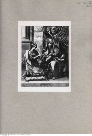 Vorderseite von  [http://creativecommons.org/publicdomain/mark/1.0/] Madonna mit den Heiligen Katharina und Johannes - , bh092715. Foto.