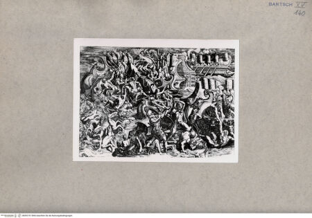 Vorderseite von  [http://creativecommons.org/publicdomain/mark/1.0/] Trojaner und Griechen (Giulio Romano) - , bh092757. Foto.