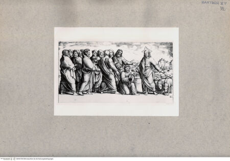 Vorderseite von  [http://creativecommons.org/publicdomain/mark/1.0/] Jesus übergibt Petrus die Schlüssel - , bh092780. Foto.