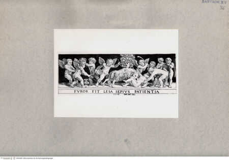 Vorderseite von  [http://creativecommons.org/publicdomain/mark/1.0/] Fries mit Putten und einem Ziegenbock - , bh092801. Foto.