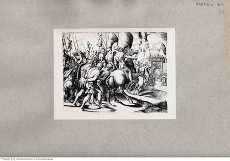 Vorderseite von  [http://creativecommons.org/publicdomain/mark/1.0/] Siegeszug des Publio Cornelio Scipione - , bh092803. Foto.