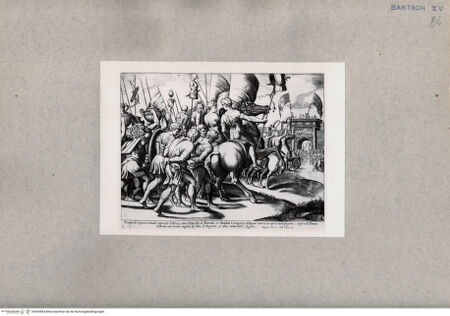 Vorderseite von  [http://creativecommons.org/publicdomain/mark/1.0/] Siegeszug des Publio Cornelio Scipione - , bh092804. Foto.