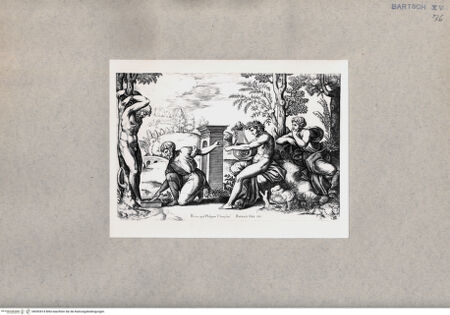 Vorderseite von  [http://creativecommons.org/publicdomain/mark/1.0/] Apollo und Marsyas - , bh092814. Foto.