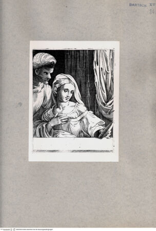 Vorderseite von  [http://creativecommons.org/publicdomain/mark/1.0/] Frau mit einem Spiegel - , bh092824. Foto.