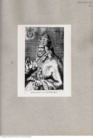 Vorderseite von  [http://creativecommons.org/publicdomain/mark/1.0/] Papst Marcellus II - , bh092839. Foto.