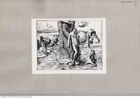 Vorderseite von  [http://creativecommons.org/publicdomain/mark/1.0/] Perseus befreit Andromeda - , bh092846. Foto.