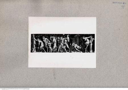 Vorderseite von  [http://creativecommons.org/publicdomain/mark/1.0/] Fries mit mythologischer Szene - , bh092856. Foto.