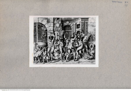 Vorderseite von  [http://creativecommons.org/publicdomain/mark/1.0/] Schmiede des Vulkanus - , bh092858. Foto.