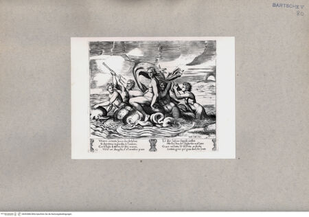 Vorderseite von  [http://creativecommons.org/publicdomain/mark/1.0/] Ein weißer Vogel berichtet Venus von Cupidos Krankheit - , bh092886. Foto.