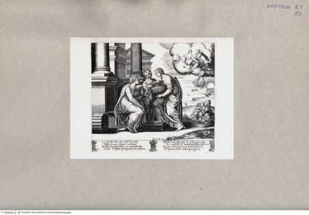 Vorderseite von  [http://creativecommons.org/publicdomain/mark/1.0/] Psyche beschenkt ihre Schwestern - , bh092891. Foto.