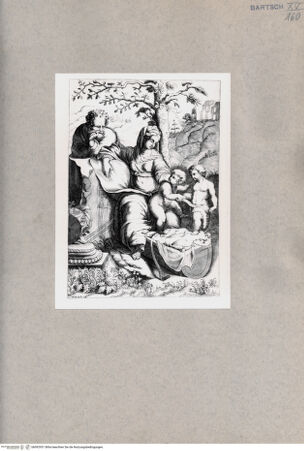 Vorderseite von  [http://creativecommons.org/publicdomain/mark/1.0/] Heilige Familie unter der Eiche - , bh092931. Foto.