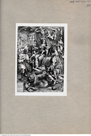 Vorderseite von  [http://creativecommons.org/publicdomain/mark/1.0/] Madonna mit Heiligen - , bh092963. Foto.