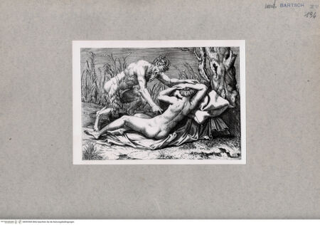 Vorderseite von  [http://creativecommons.org/publicdomain/mark/1.0/] Satyr und Nimphe - , bh092969. Foto.