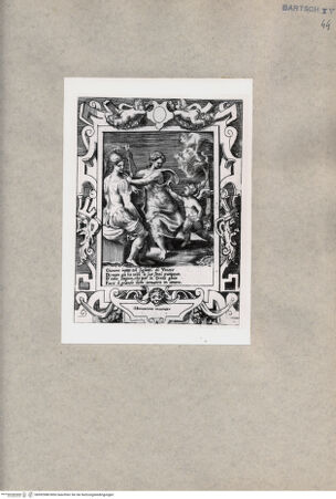 Vorderseite von  [http://creativecommons.org/publicdomain/mark/1.0/] Geschichte der Juno: Juno beraubt Amor seines Pfeiles - , bh092988. Foto.