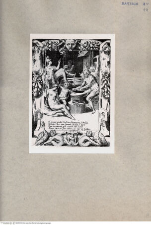 Vorderseite von  [http://creativecommons.org/publicdomain/mark/1.0/] Geschichte der Juno: Vulcan schmiedet die Ketten - , bh092996. Foto.