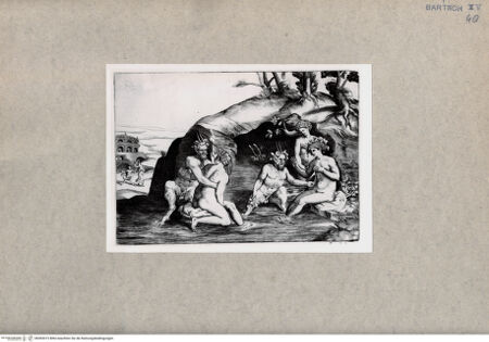 Vorderseite von  [http://creativecommons.org/publicdomain/mark/1.0/] Nymphen und Satyre - , bh093015. Foto.