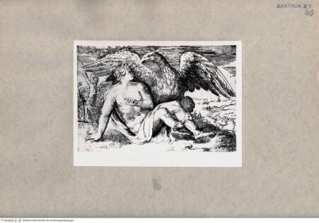 Vorderseite von  [http://creativecommons.org/publicdomain/mark/1.0/] Ganymed und Jupiter - , bh093022. Foto.