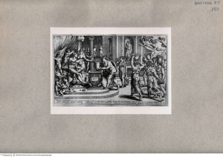 Vorderseite von  [http://creativecommons.org/publicdomain/mark/1.0/] Gabenbringung für Vertumnus und Pomona - , bh093040. Foto.