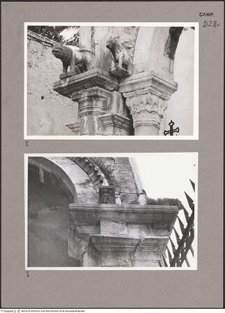 Vorderseite von Ranke [https://www.deutsche-digitale-bibliothek.de/content/lizenzen/rv-ez/] Pfeiler und KonsolenErster Arkadenpfeiler - Detail, Westseite, bh093229_bh093230_recto. Foto.